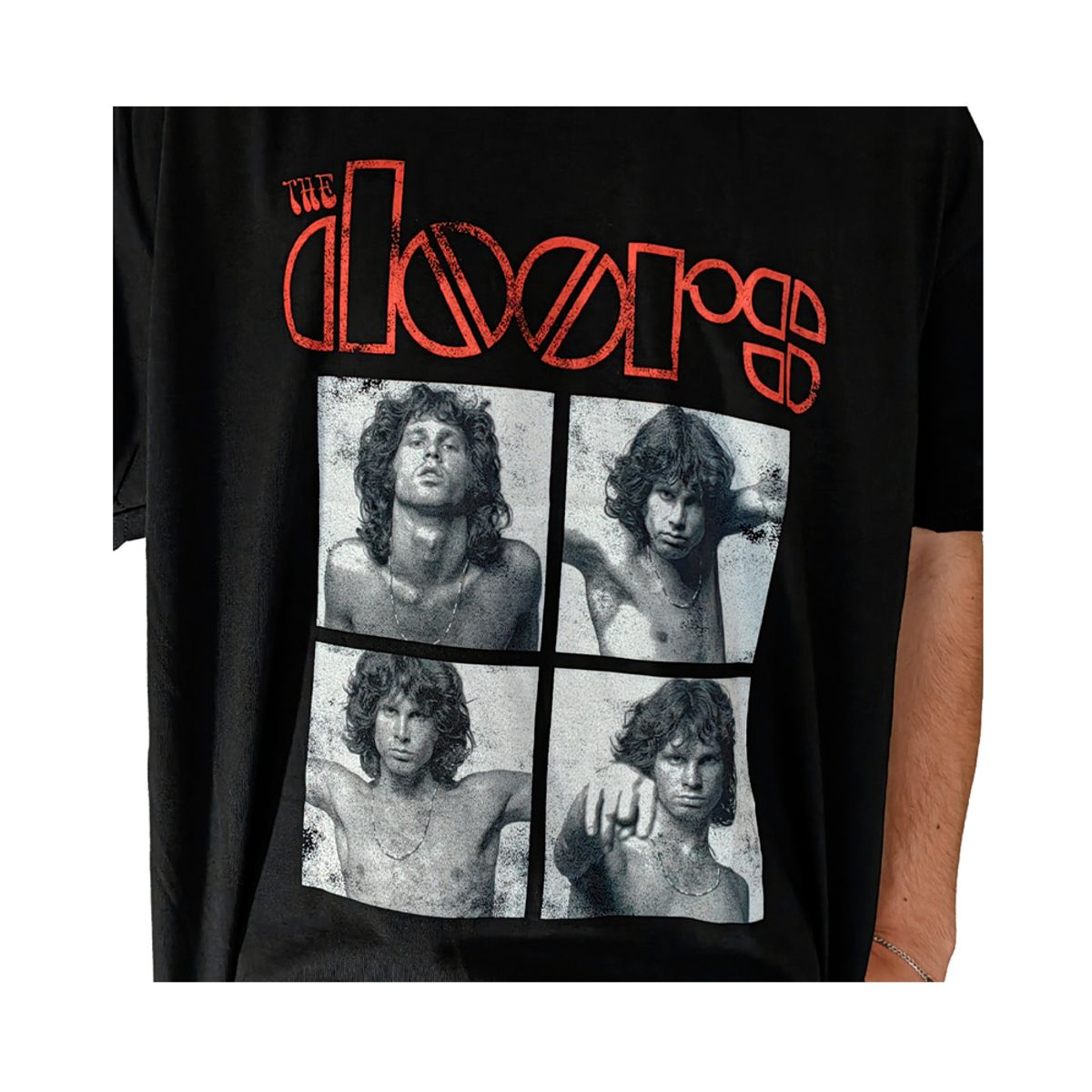 ROCK OFF OFFICIALLY LICENSED PRODUCTS - Polera original unisex de The Doors diseño Jim Morrison session