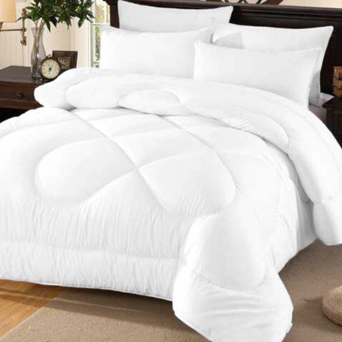 GENERICO - COBERTOR PLUSH CON CHIPORRO UNICOLOR BLANCO 2 PLAZAS GS