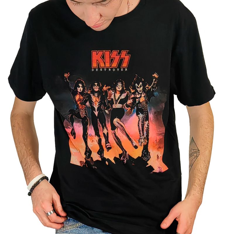 ROCK OFF OFFICIALLY LICENSED PRODUCTS - Polera original unisex de Kiss diseño del disco Destroyer
