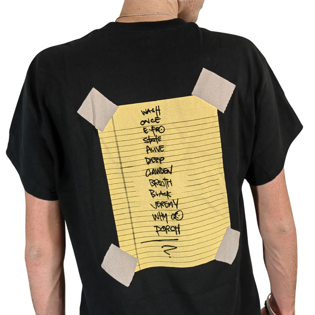 ROCK OFF OFFICIALLY LICENSED PRODUCTS - Polera unisex Pearl Jam diseño stickman y setlist en la parte trasera