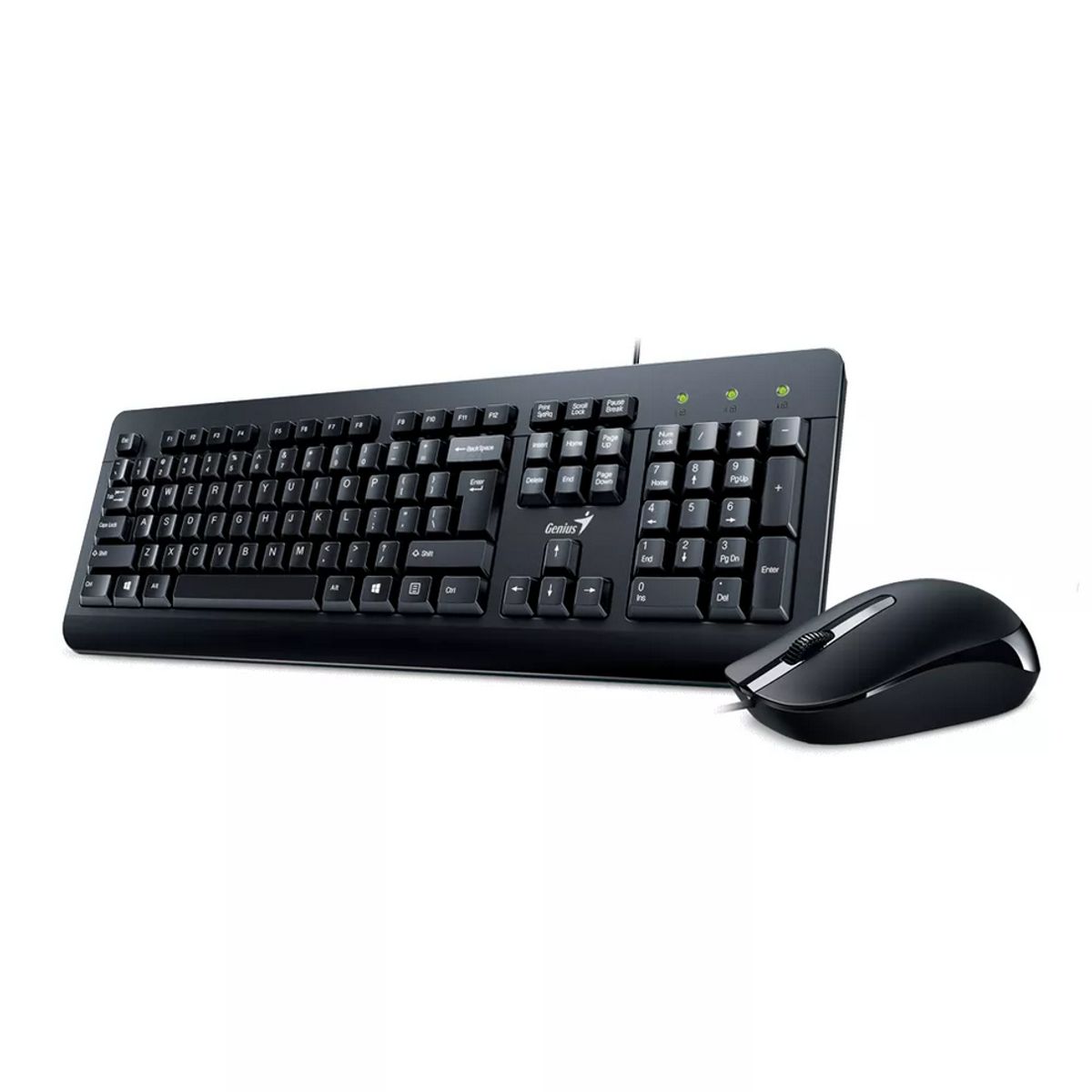 GENIUS - Kit de Teclado y Mouse Genius KM-160 Alámbrico USB Negro Español