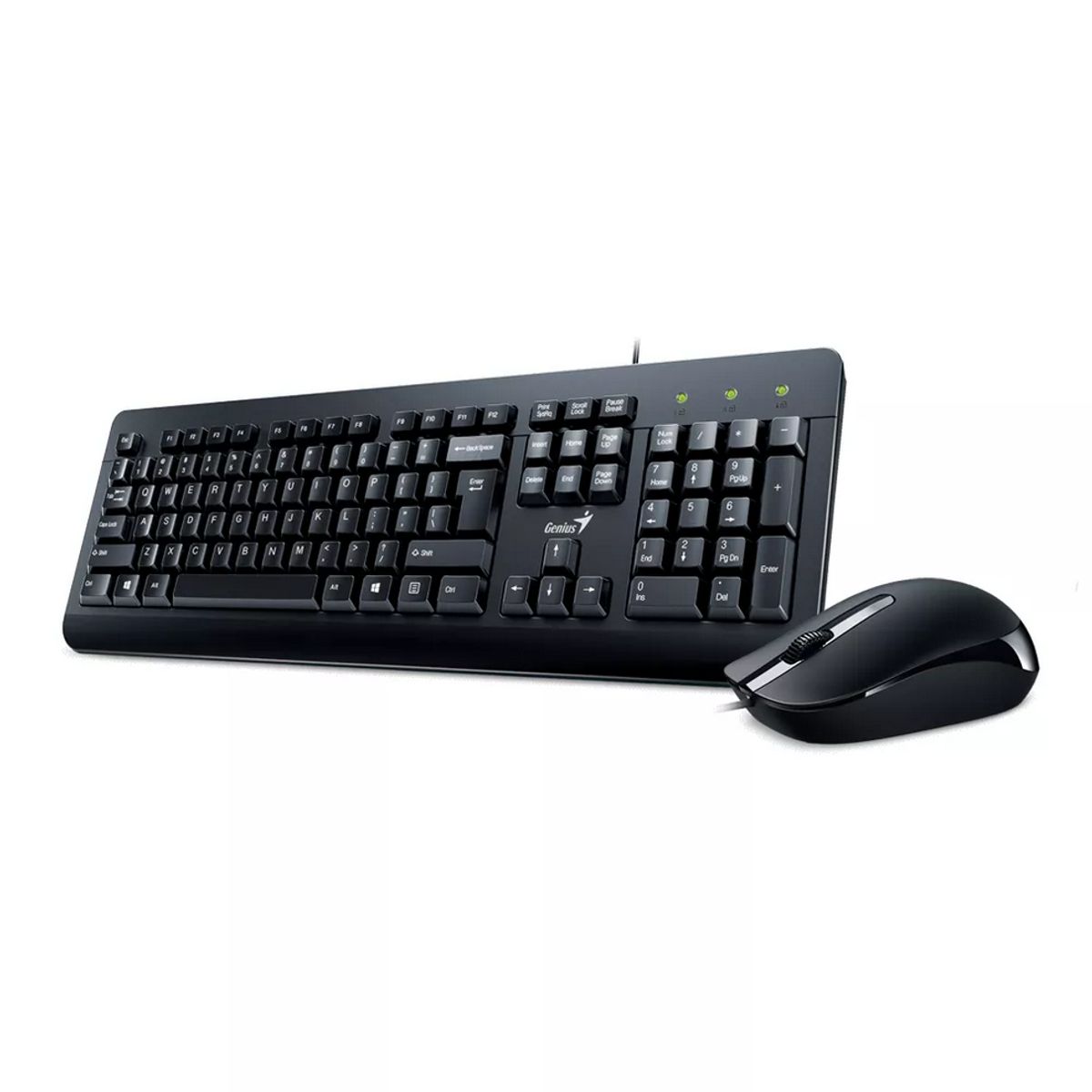 GENIUS - Kit de Teclado y Mouse Genius KM-160 Alámbrico USB Negro Español