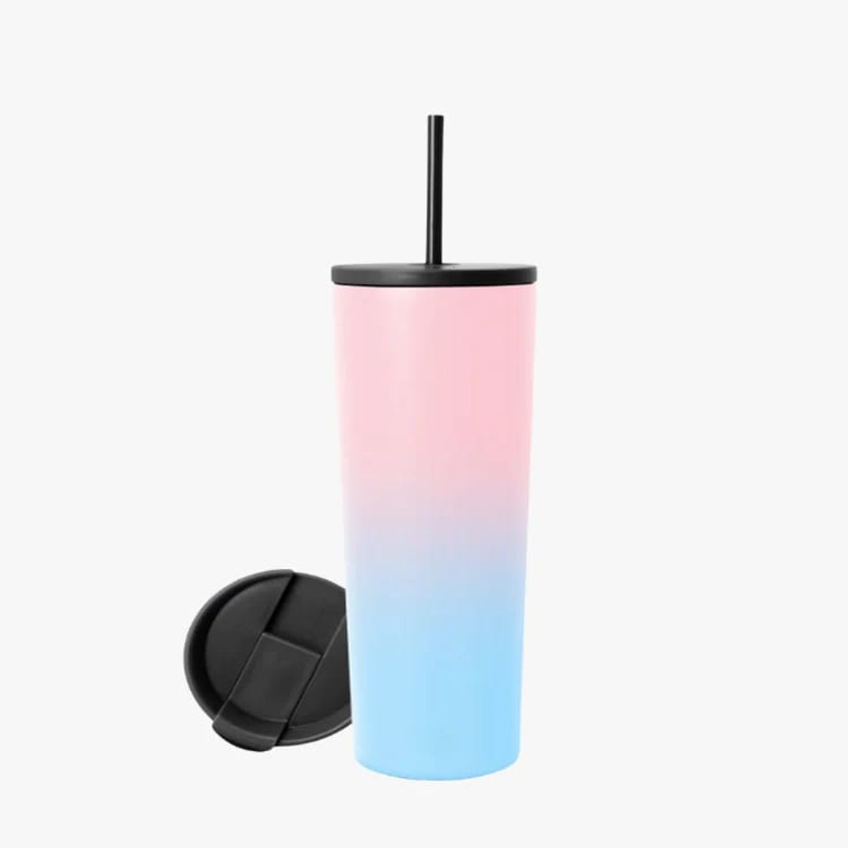 PARTYGLOBOS - Vaso Térmico 700ml + 2 Tapas PINK BLUE