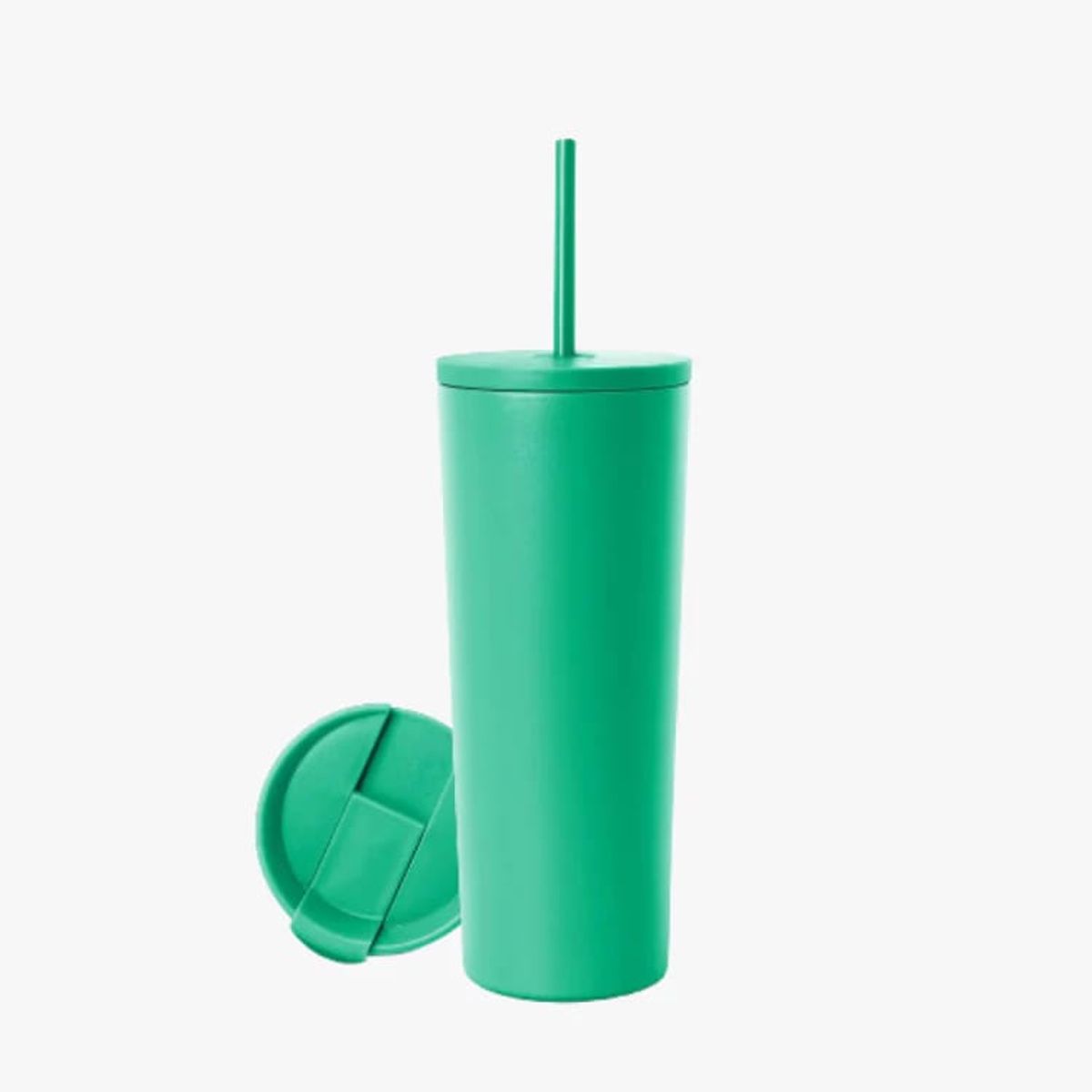 PARTYGLOBOS - Vaso Térmico 700ml + 2 Tapas VERDE MENTA