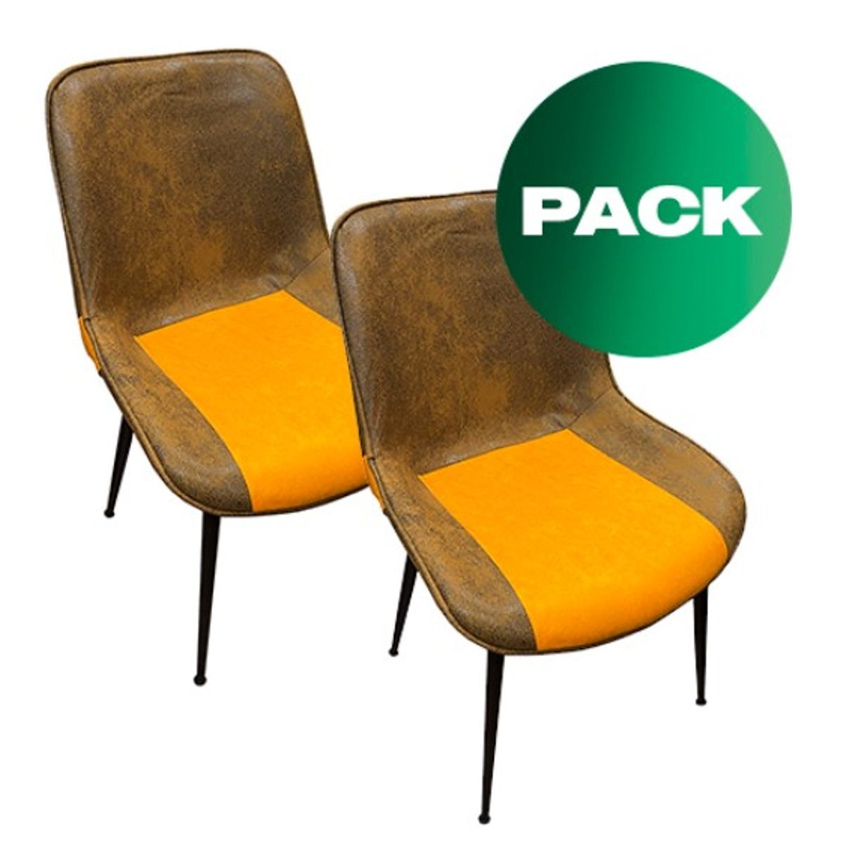 SDFIT - Set de 2x Sillas Bariloche café  B3079-1