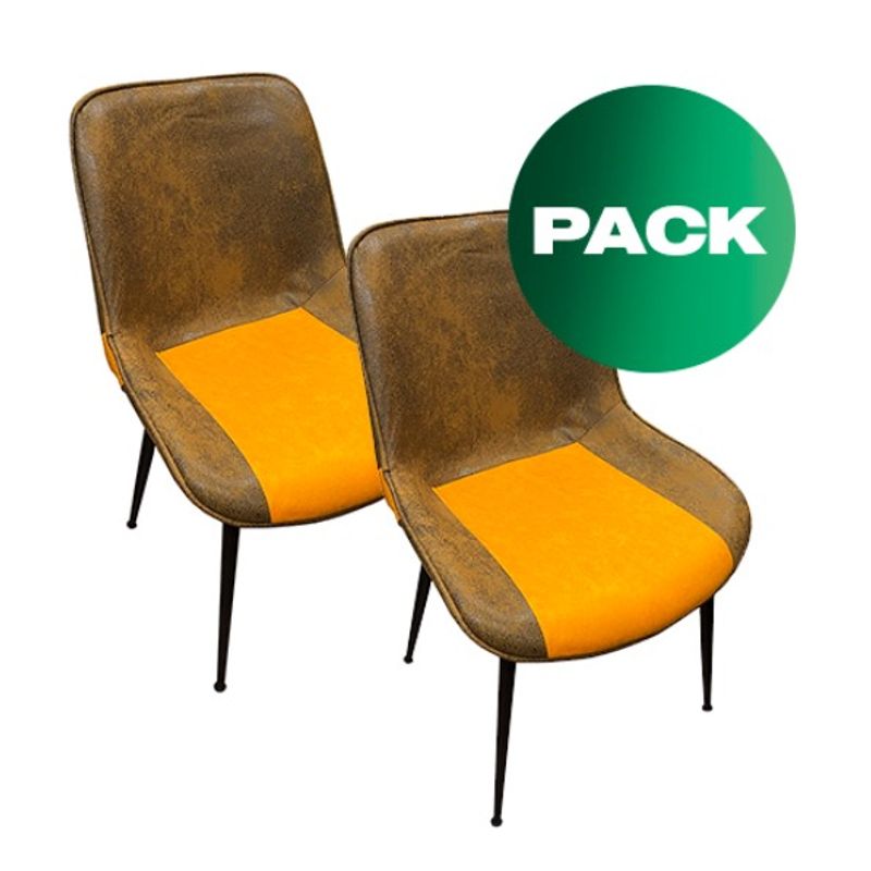 SDFIT - Set de 2x Sillas Bariloche café  B3079-1