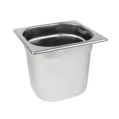 GENERICO - Deposito Gastronomico Acero Inox 16 15cm Con Tapa 17x16