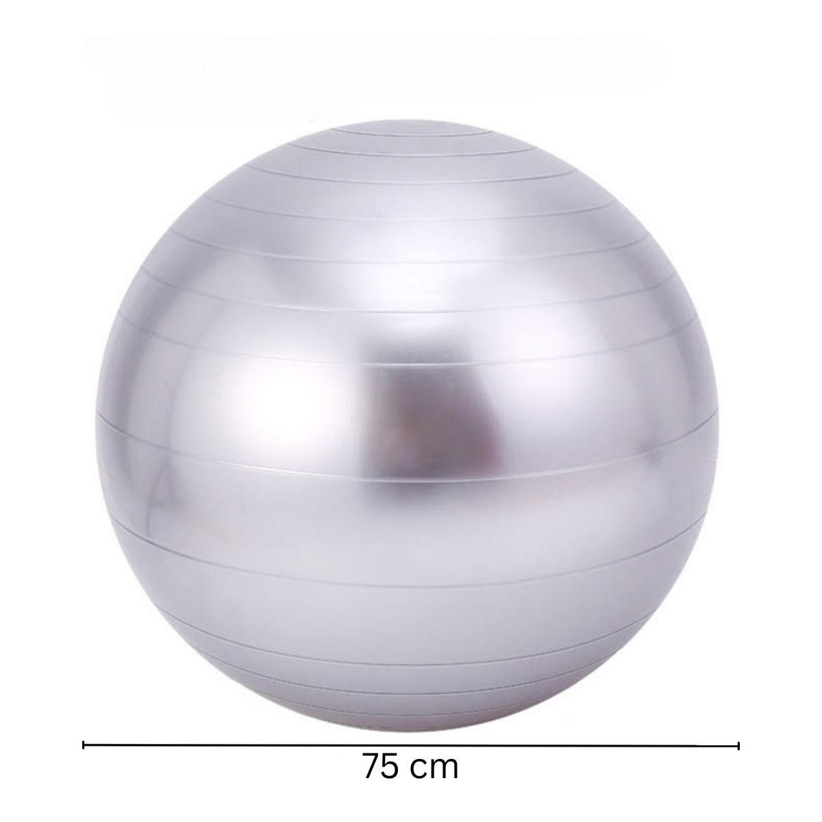 HOMESTAR - Pelota Balón Gris Yoga 75 cm Pilates con Inflador