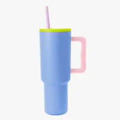 PARTYGLOBOS - Vaso Térmico Premium 1200 Ml AZUL MULTI Edicion Limitada