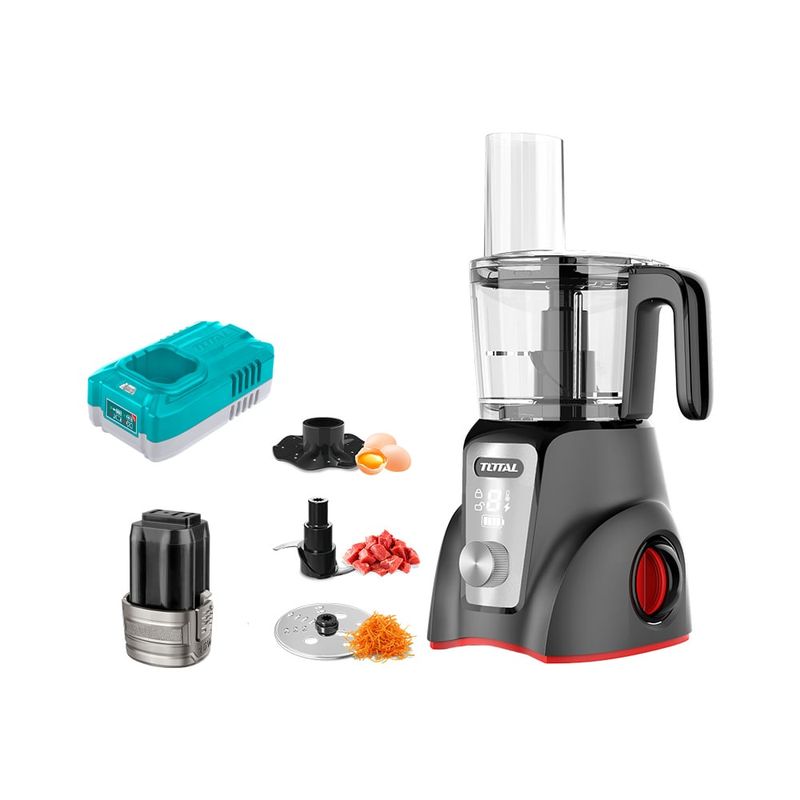 TOTAL TOOLS - Licuadora Inalámbrica 1.25L 16v + Bat 2ah + Carg + 3 Cuchillas TOTAL