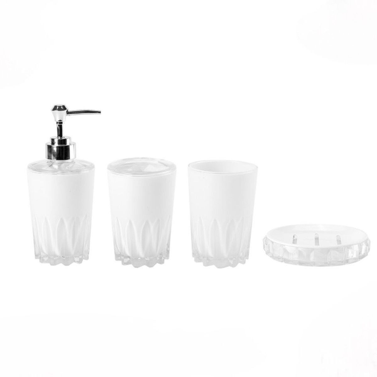 GENERICO - Set De Baño 4 Piezas Portacepillos Pasta Jaboneras & Vaso