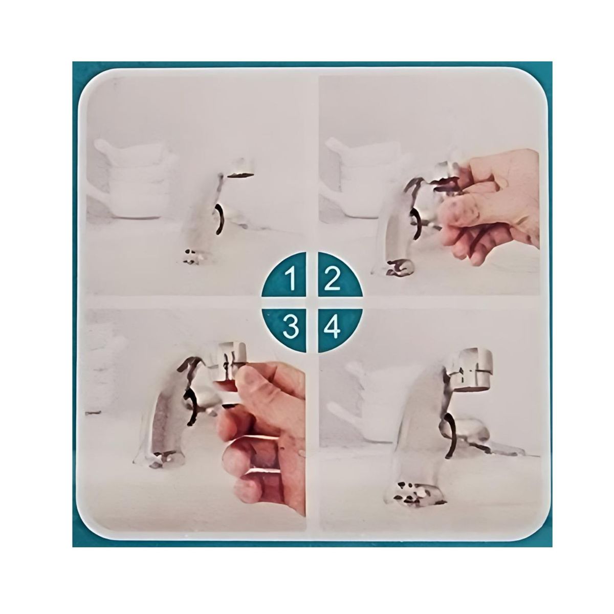 GENERICO - Set Filtro de Grifo 2 Piezas Gris Accesorio Baño