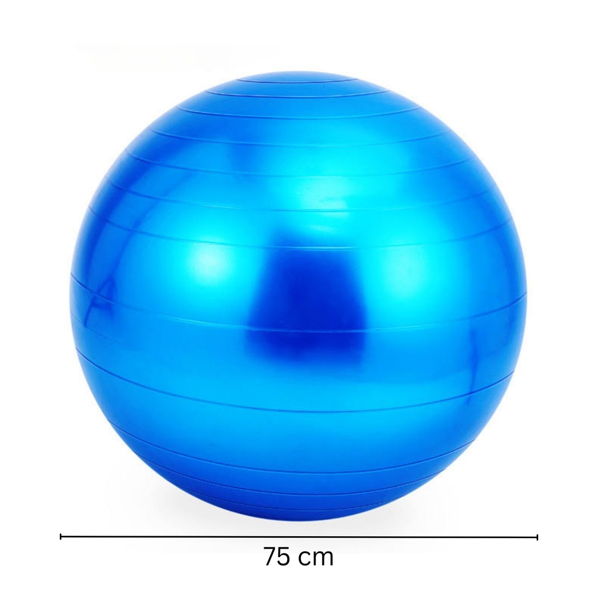 HOMESTAR - Pelota Ejercicio Azul Balón Pilates YOGA 75 cm con Inflador