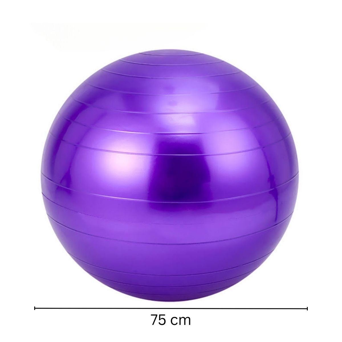 HOMESTAR - Pelota Morado Balón Pilates YOGA 75 cm con Inflador
