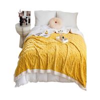 FRAZADA DE PLUSH Y SHERPA ELEGANTE