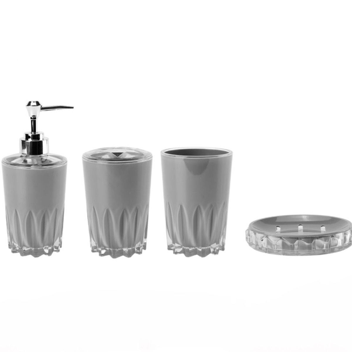 GENERICO - Set De Baño 4 Piezas Portacepillos Pasta Jaboneras & Vaso