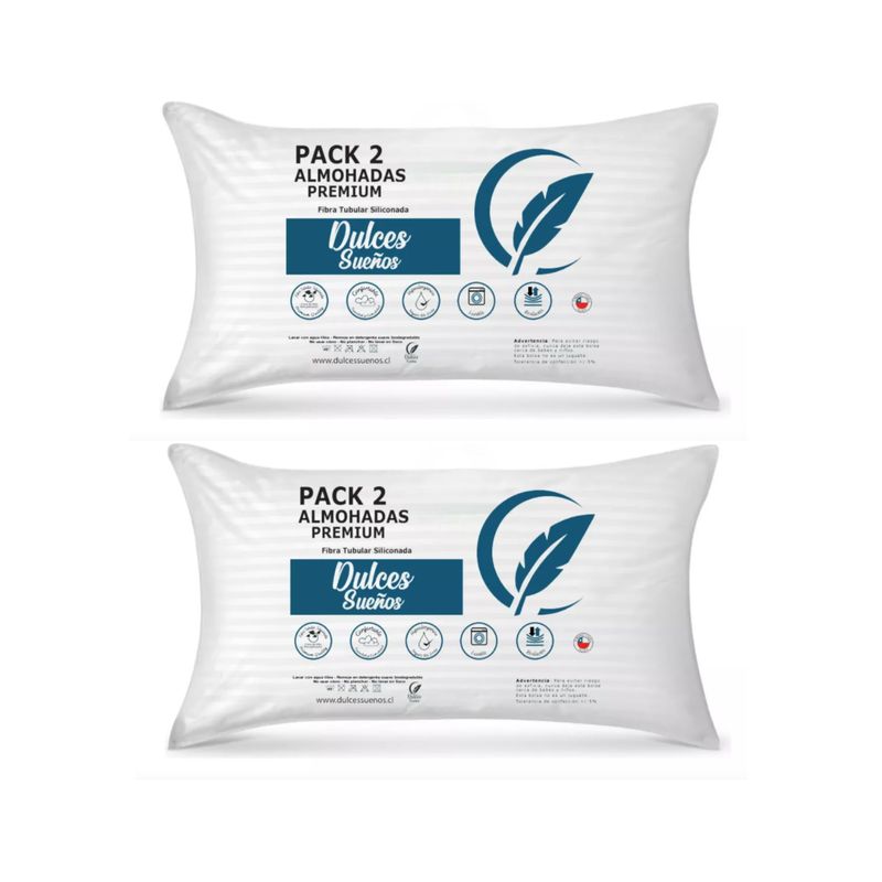 DULCES SUEÑOS - Almohadas Set De 4 Premium King De 50x90 Cm Dulces Sueños