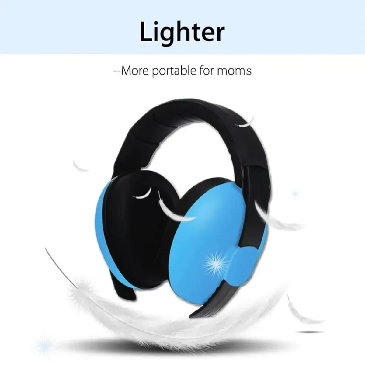 OEM - OREJERAS PROTECTORAS ANTIRRUIDOS PARA BEBE AZUL