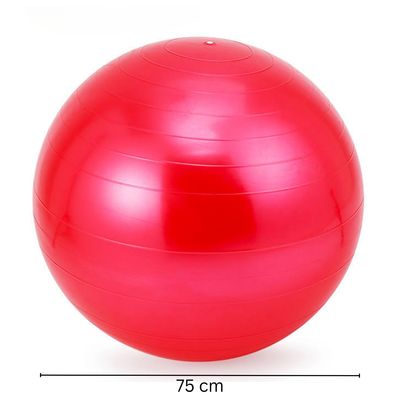 Imagen 2 del producto Pelota Ejercicio Rojo Balón Pilates YOGA 75 cm con Inflador