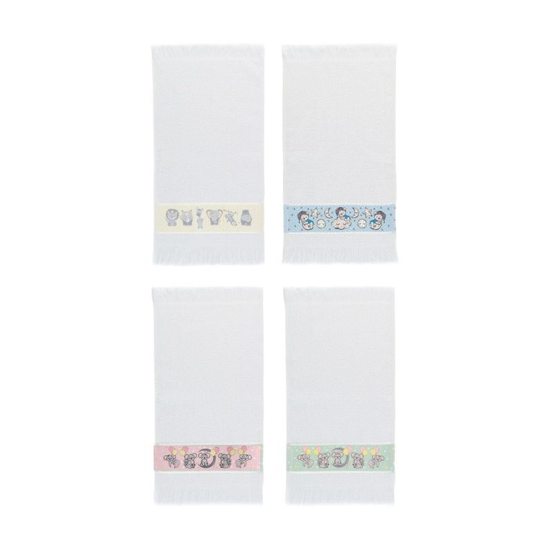 TEKA - Set 4 Toallas de Mano Antimicrobiano para Bebés - 250 gm² - Teka