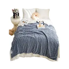 GENERICO - FRAZADA MANTA DE PLUSH Y SHERPA EXTRA SUAVES