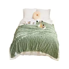 GENERICO - FRAZADA MANTA DE PLUSH Y SHERPA EXTRA SUAVES