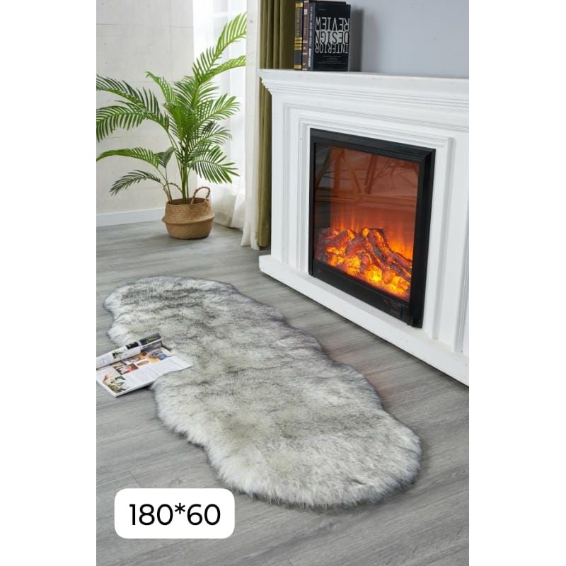 ANGELES DEL HOGAR - Alfombra  piel de oveja 180x 60 cm