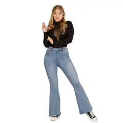 YASSNE - Jeans De Mujer Tiro Alto Flare J42