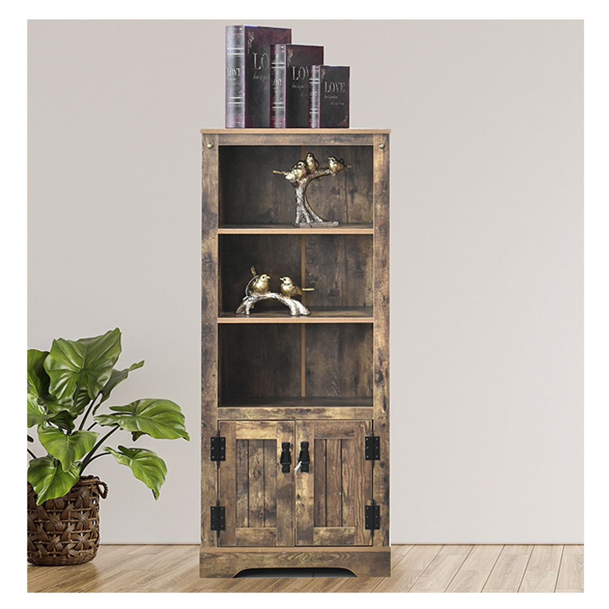 MSA MUEBLES SANTA ANA - Estante Kansas (140 X 59.5 X 39 cm )