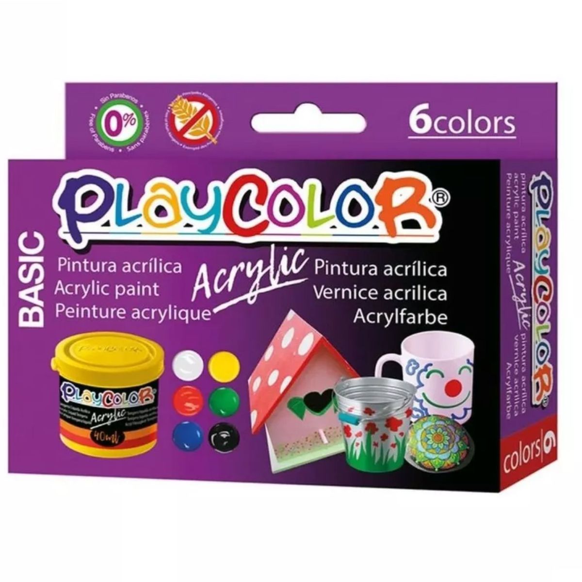 INSTANT - Pintura Acrílica 6 Colores Secado Rápido Instant - SC