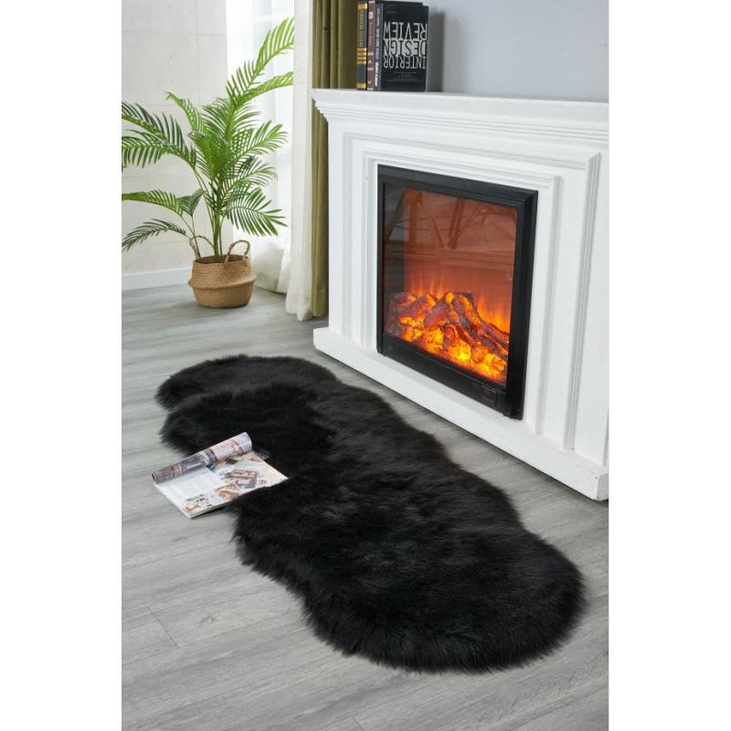ANGELES DEL HOGAR - Alfombra  piel de oveja 180x 60 cm