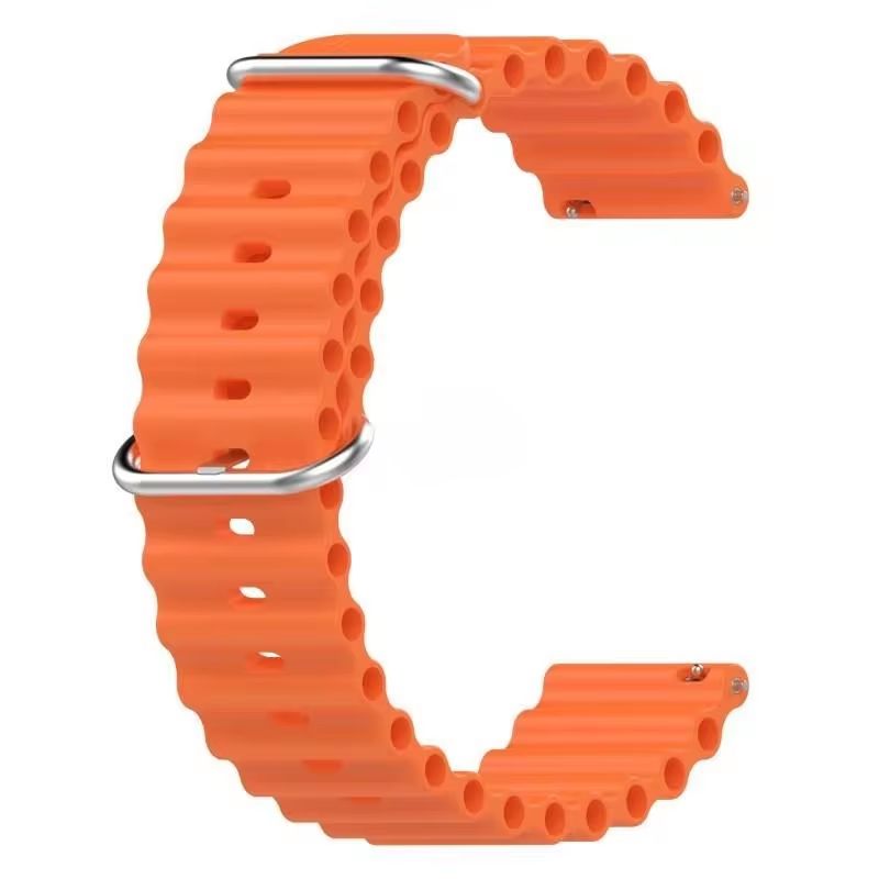 GENERICO - Correa Ocean Para Samsung Huawei Garmin Xiaomi 22mm Naranja