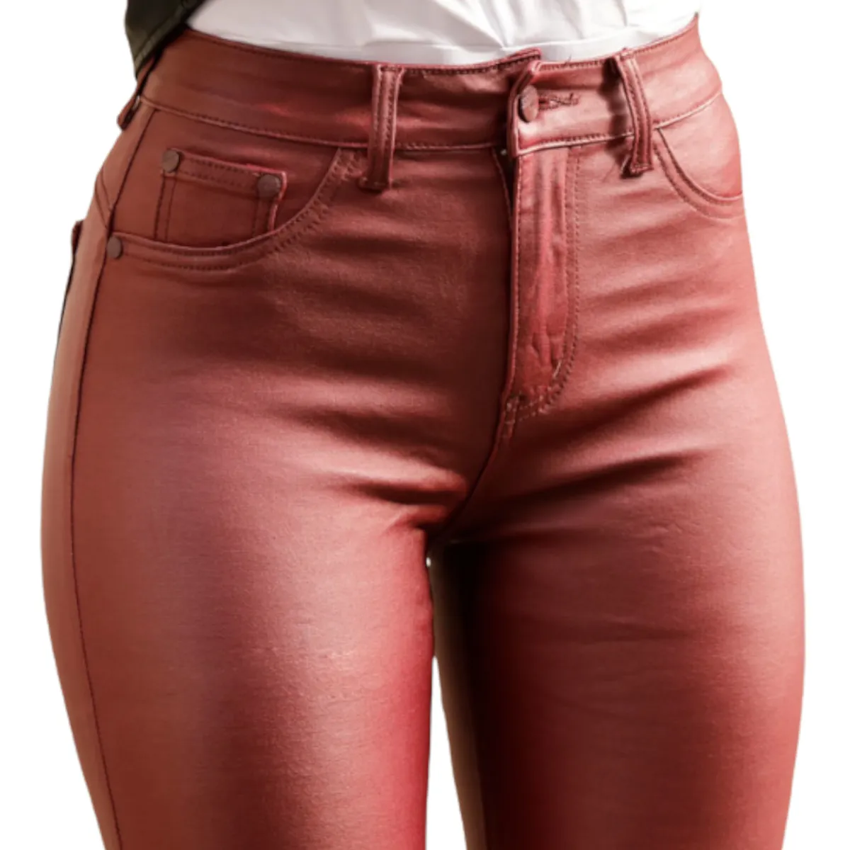 YASSNE - Pantalon ecocuero de Mujer Jeans Pitillo Skinny J2 Yassne