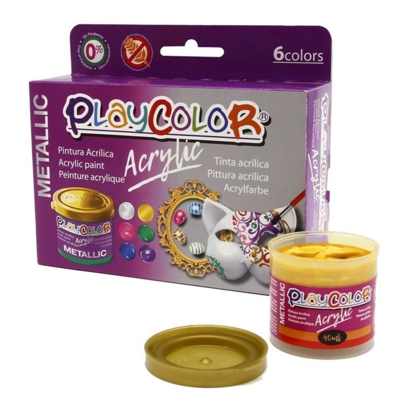 INSTANT - Pintura Acrílica Metálica 6 Colores Secado Rápido - SC