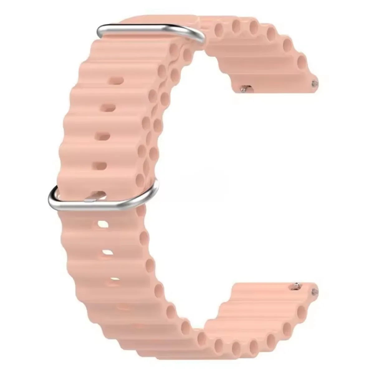 GENERICO - Correa Ocean Para Samsung Huawei Garmin Xiaomi 22mm Rosado