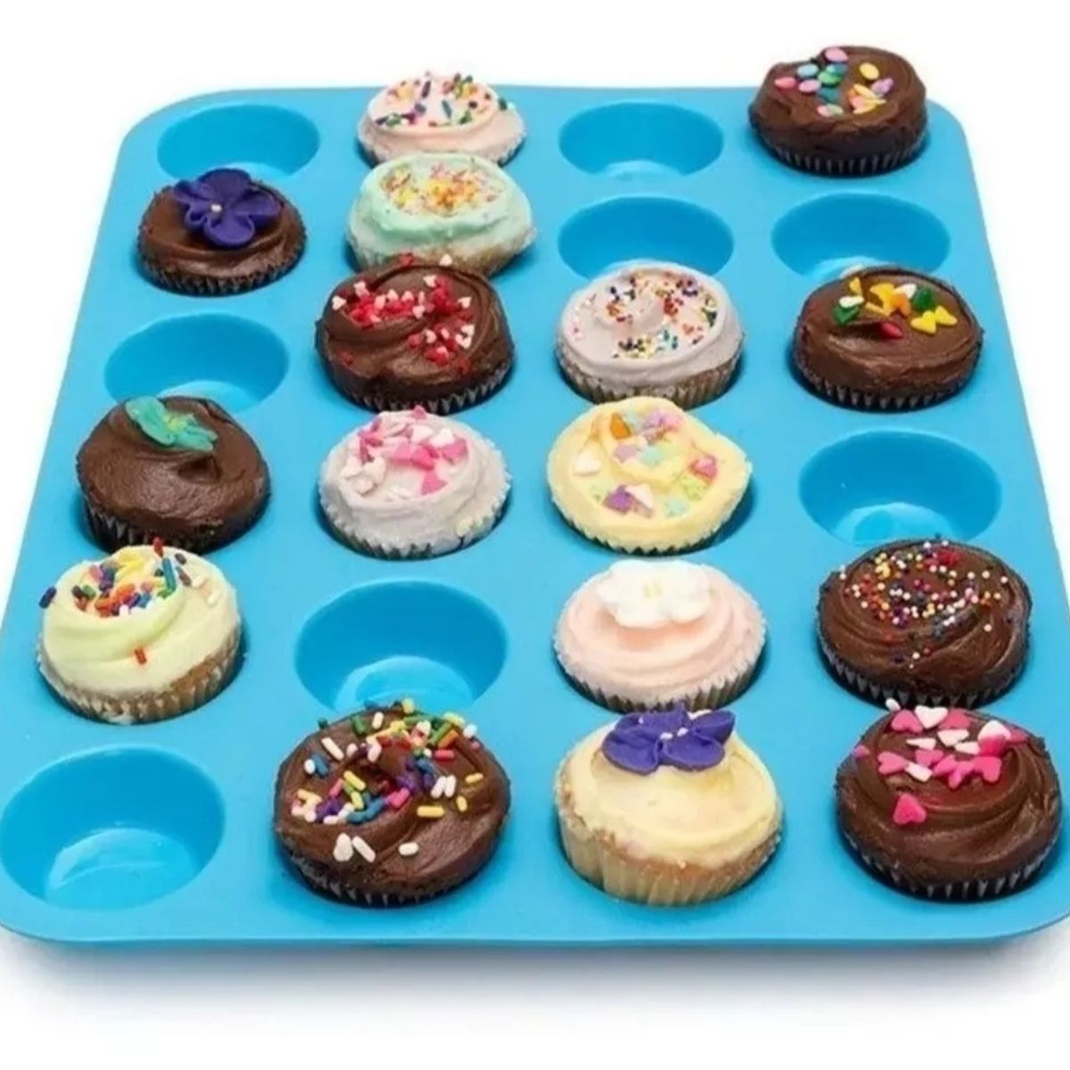 GENERICO - Molde Cupcakes 24 Mini Cupcakes Molde Para Tortas Reposteria