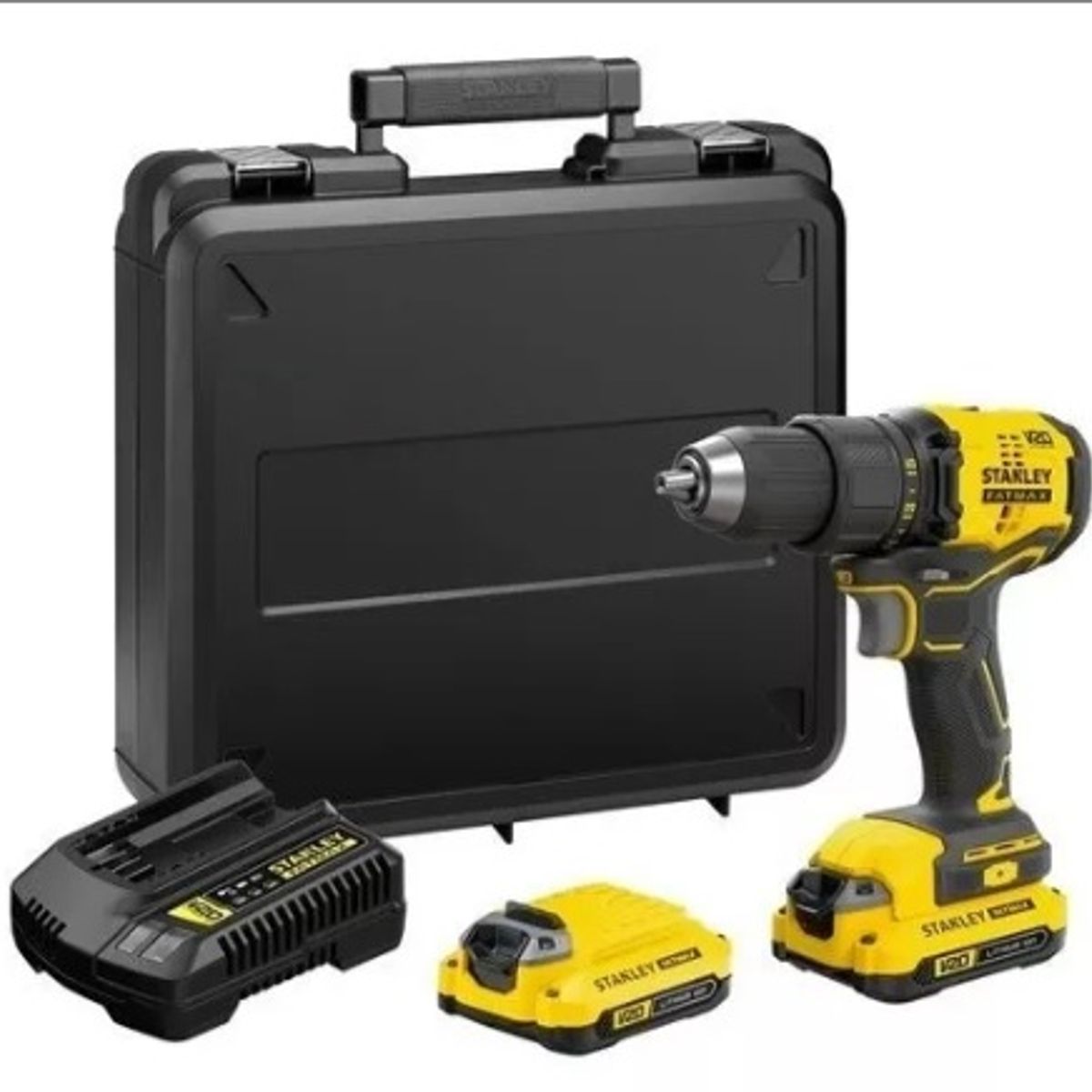 STANLEY - Taladro inalámbrico 20v STANLEY SBD710C2K-B2 - 2bat+carg+caja