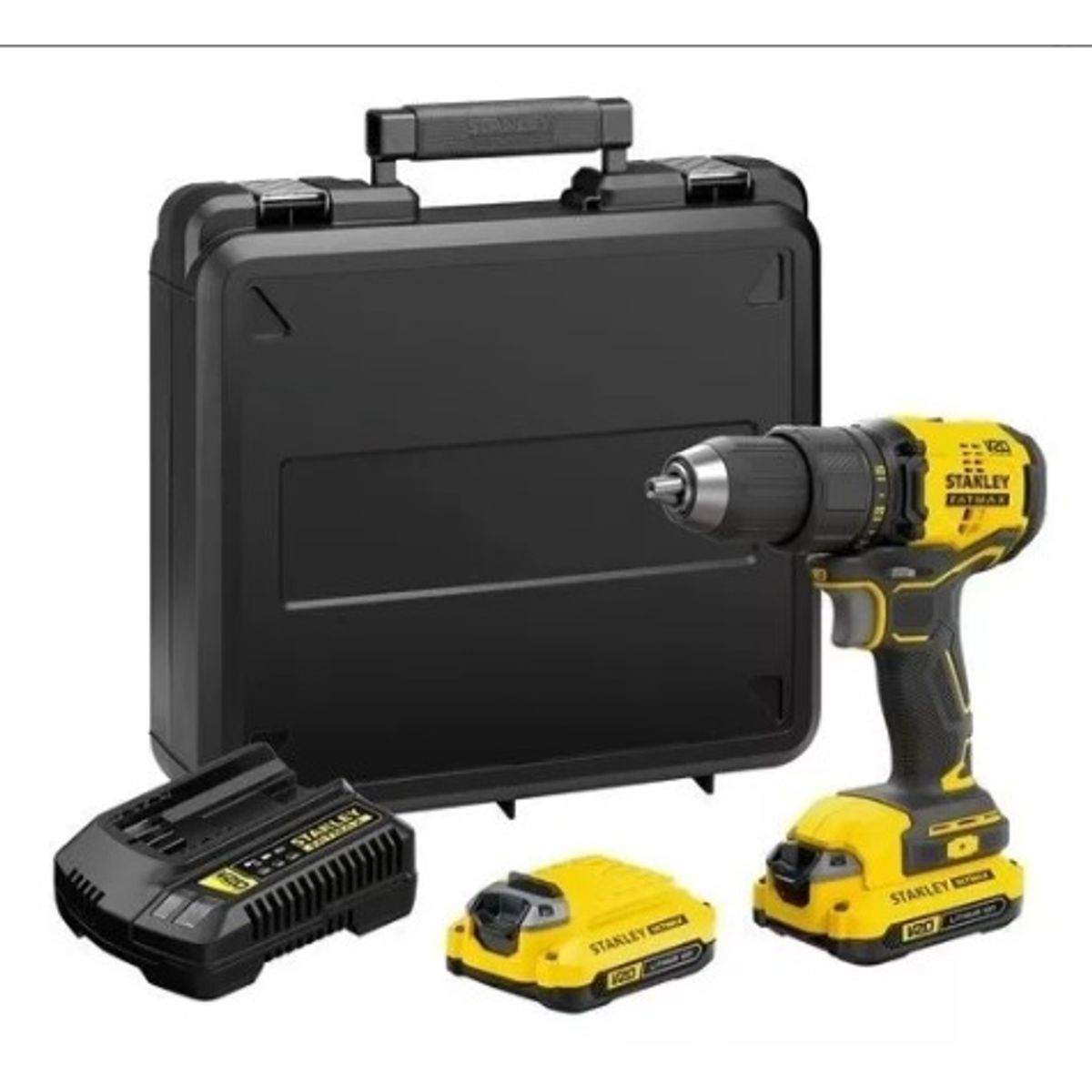 STANLEY - Taladro inalámbrico 20v STANLEY SBD710C2K-B2 - 2bat+carg+caja