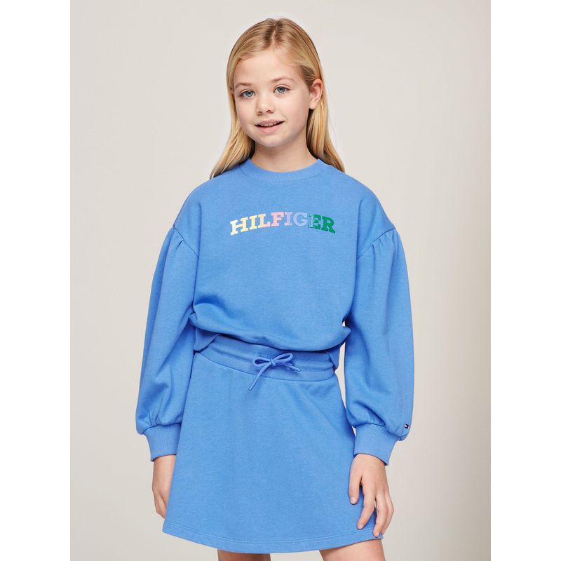 TOMMY HILFIGER - Polerón Monotipo Niña Azul Tommy Hilfiger