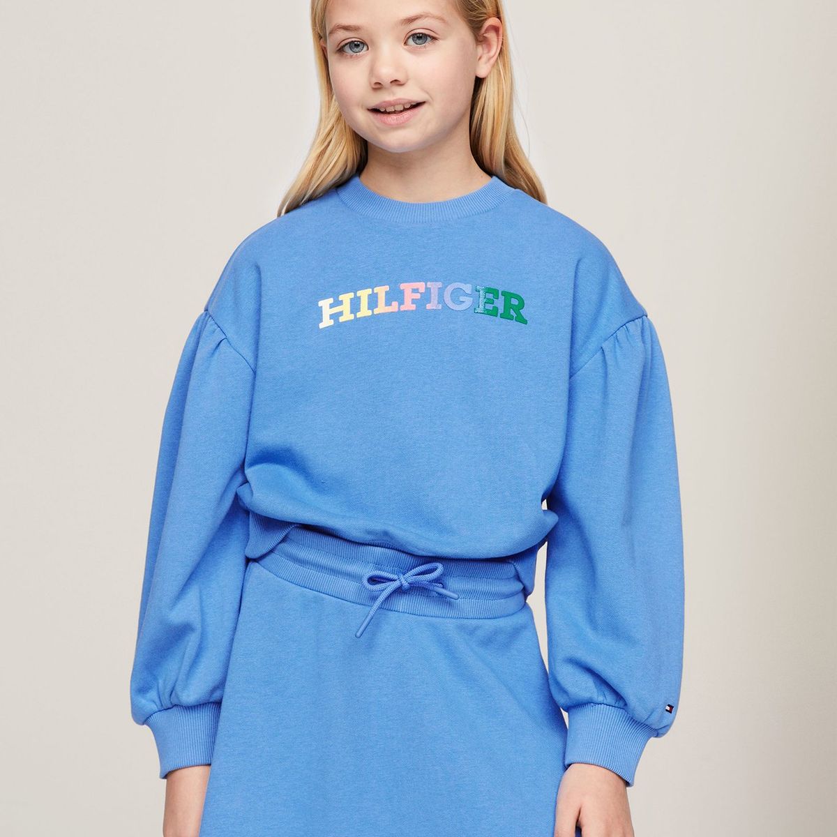 TOMMY HILFIGER - Polerón Monotipo Niña Azul Tommy Hilfiger