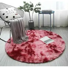 ANGELES DEL HOGAR - Alfombras peludas tipo Shaggy Redondas 150cm