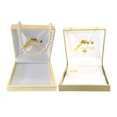 MALLORCA - Set Collar Perla 40cm mas Collar Corazón Cristal Esmeralda de