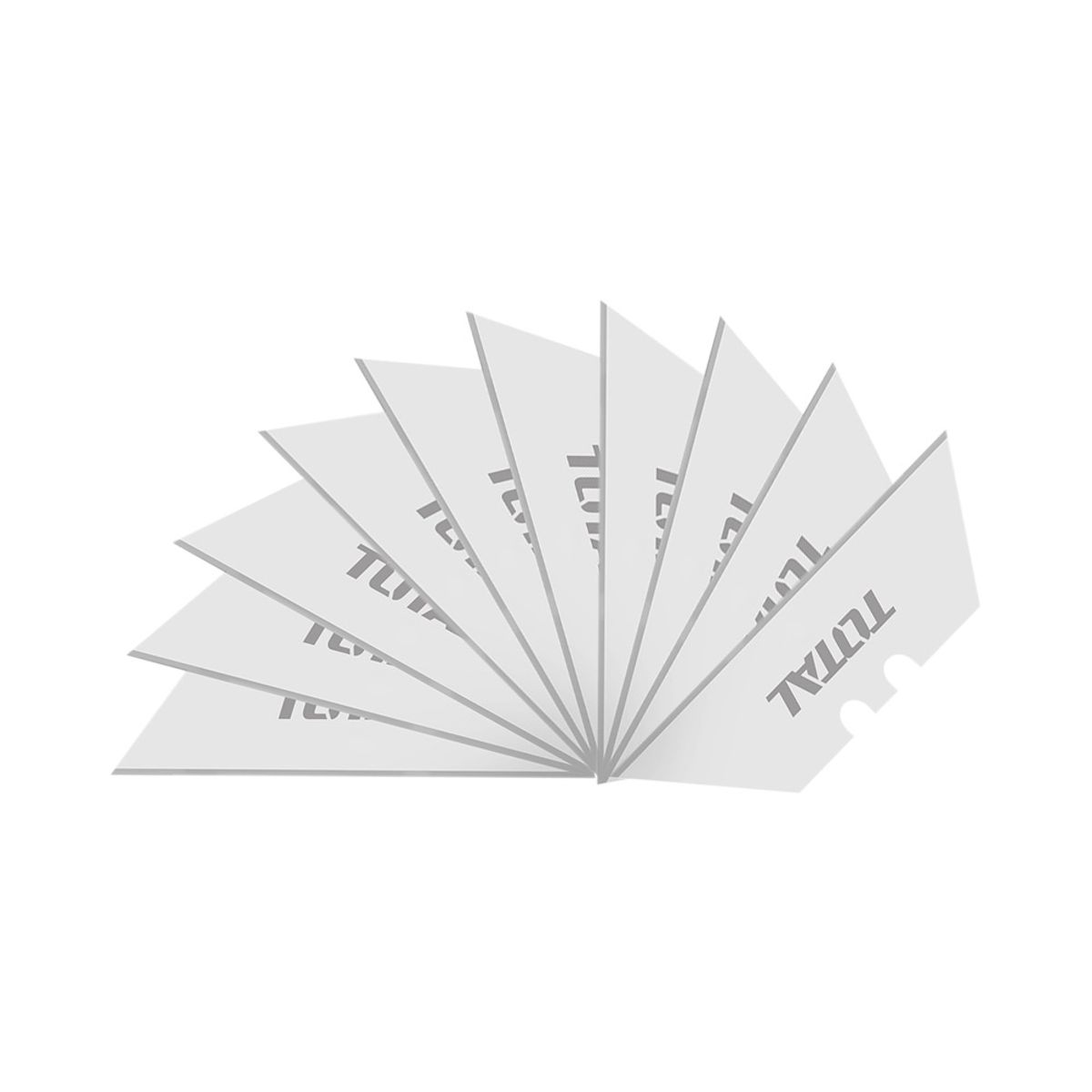 TOTAL TOOLS - Set Hojas Repuesto Cuchillo Cartonero Retráctil 10 Pzs 61x19mm TOTAL