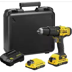 STANLEY - Taladro percutor inalámbrico SCD711C2K - 20V+2 bat+1 car