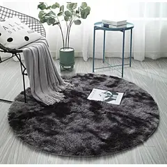 ANGELES DEL HOGAR - Alfombras peludas tipo Shaggy Redondas 150cm