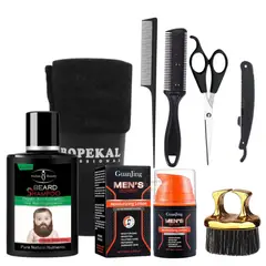 OBOPEKAL - Set Barba Shampoo + Locion +toalla Cuidado Facial Y Barba