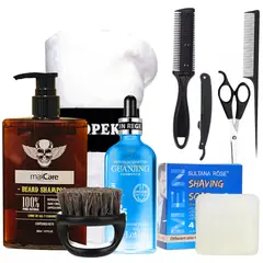 OBOPEKAL - Set Barba Shampoo + Locion +toalla Cuidado Facial Y Barba