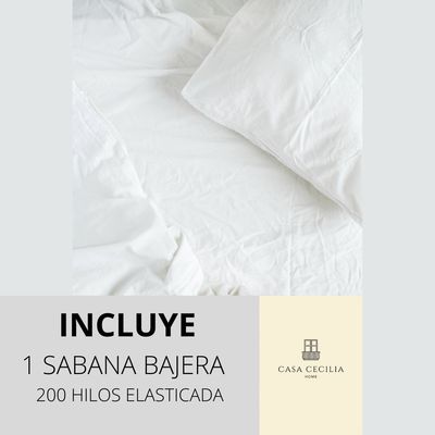 Imagen 2 del producto Sábana Bajera Full Blanco
