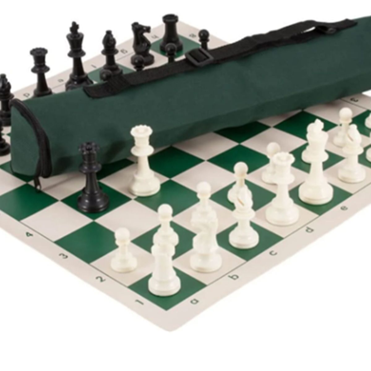 NACION AJEDREZ - Tablero Ajedrez De Vinilo Enrollable Profesional Verde