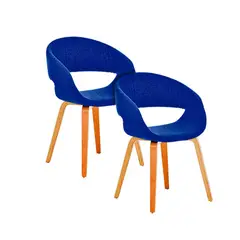 SDFIT - Set De 2x Sillas Comedor Grace Azul Modelo D13-d11